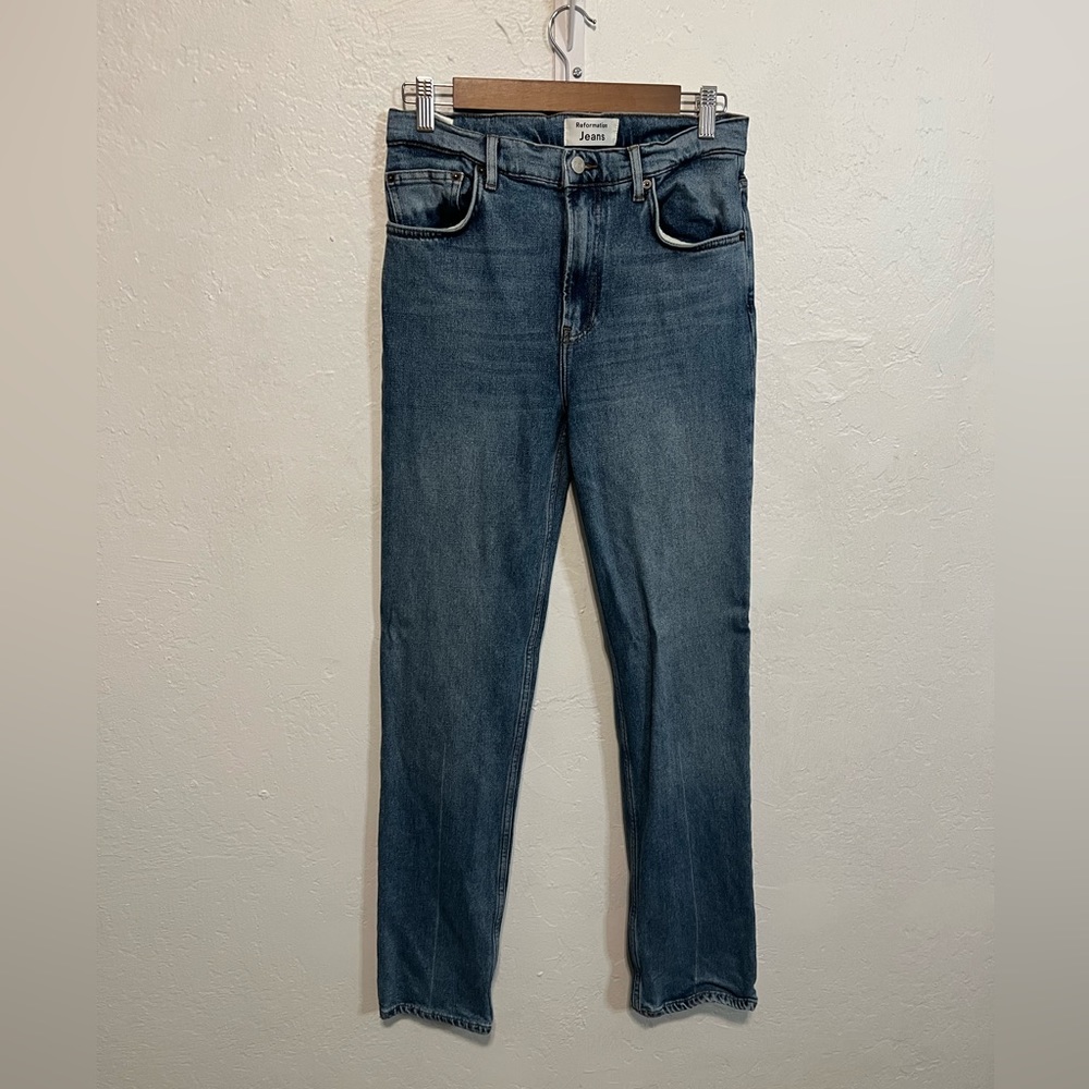 Reformation Liza High Rise Straight Bootcut Jeans